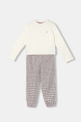 Dětské pyžamo Tommy Hilfiger béžová barva, UG0UG00807