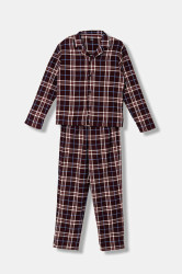 Dětské pyžamo Tommy Hilfiger vínová barva, UK0UK00075
