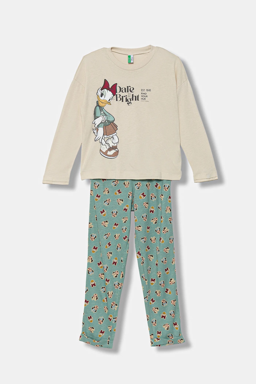 Dětské pyžamo United Colors of Benetton béžová barva, 3Y5E0P09A