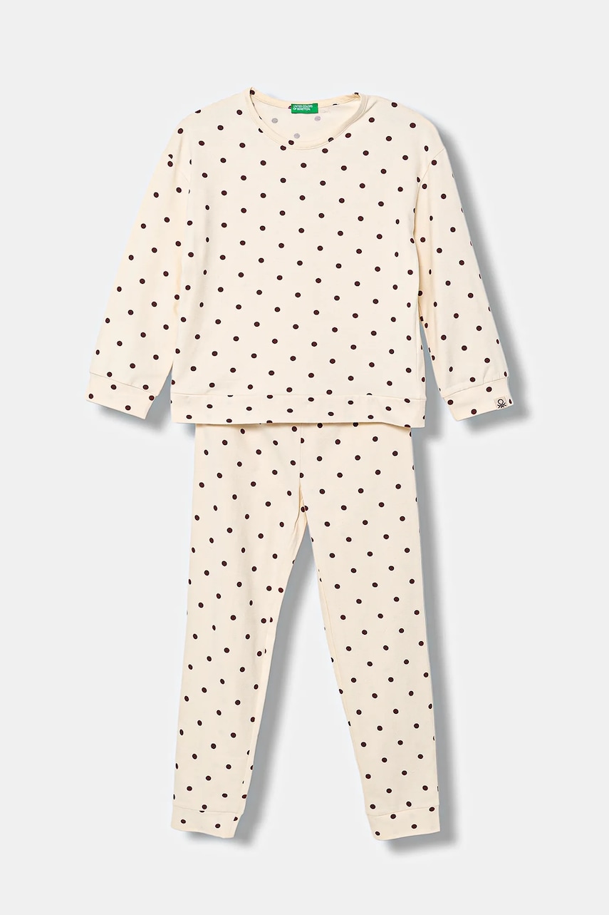 Dětské pyžamo United Colors of Benetton béžová barva, 3ZMB0P093