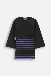 Dětské šaty s bavlnou Coccodrillo černá barva, mini, RAVE GIRL JUNIOR