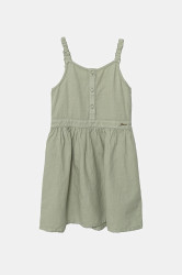 Dětské šaty s příměsí lnu Guess zelená barva, mini, J5GK27 WG5G0