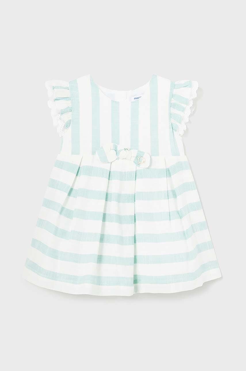 Dětské šaty s příměsí lnu Mayoral