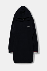 Dětské šaty s příměsí vlny Guess tmavomodrá barva, mini, J5BK32 Z1152