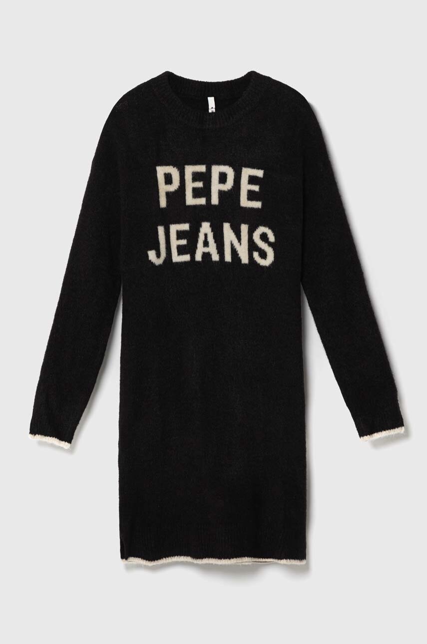 Dětské šaty s příměsí vlny Pepe Jeans