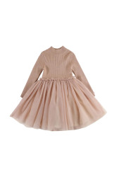 Dětské šaty s vlnou Donsje Lotus Dress oranžová barva, mini, 4043900