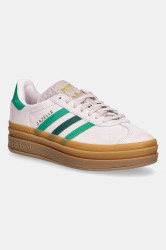 Dětské semišové tenisky adidas Originals GAZELLE BOLD růžová barva, JR5952