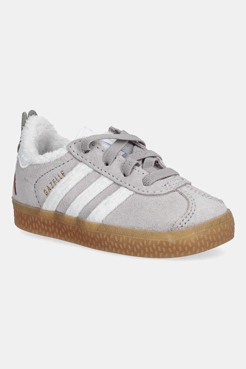 Dětské semišové tenisky adidas Originals GAZELLE fialová barva, JQ1344