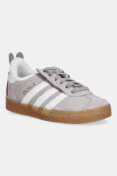 Dětské semišové tenisky adidas Originals GAZELLE fialová barva, JQ1345