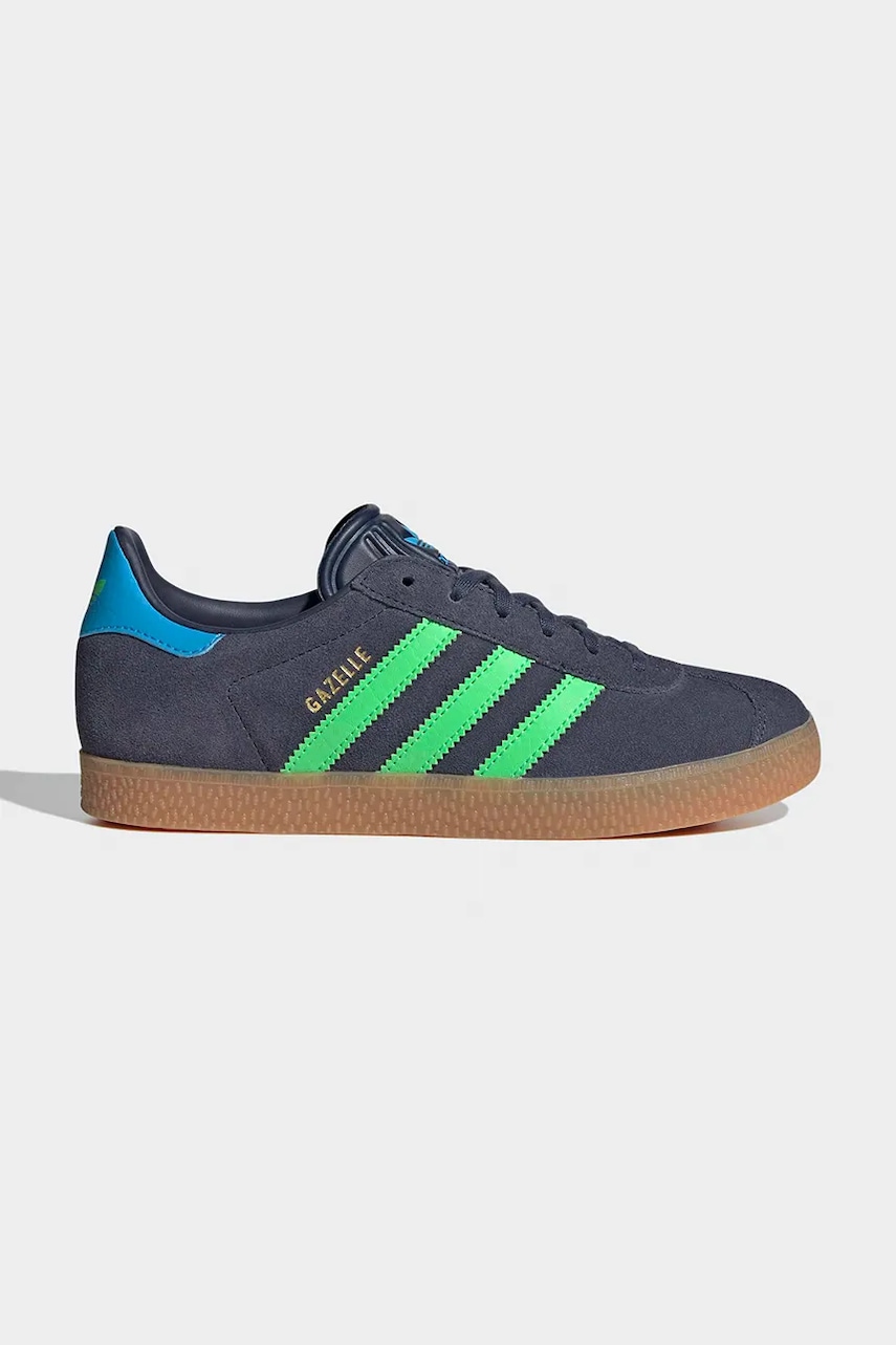 Dětské semišové tenisky adidas Originals GAZELLE šedá barva, IH6466