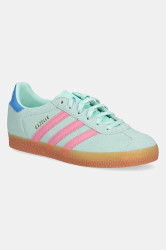 Dětské semišové tenisky adidas Originals GAZELLE tyrkysová barva, JP7130