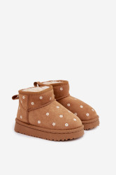 Dětské sněhule s květinami Camel Gracina