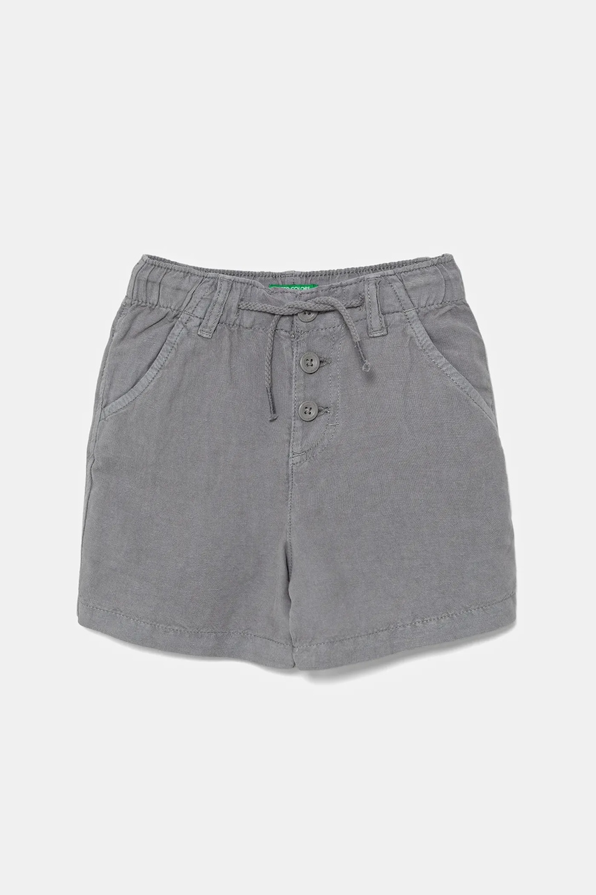 Dětské šortky s příměsí lnu United Colors of Benetton