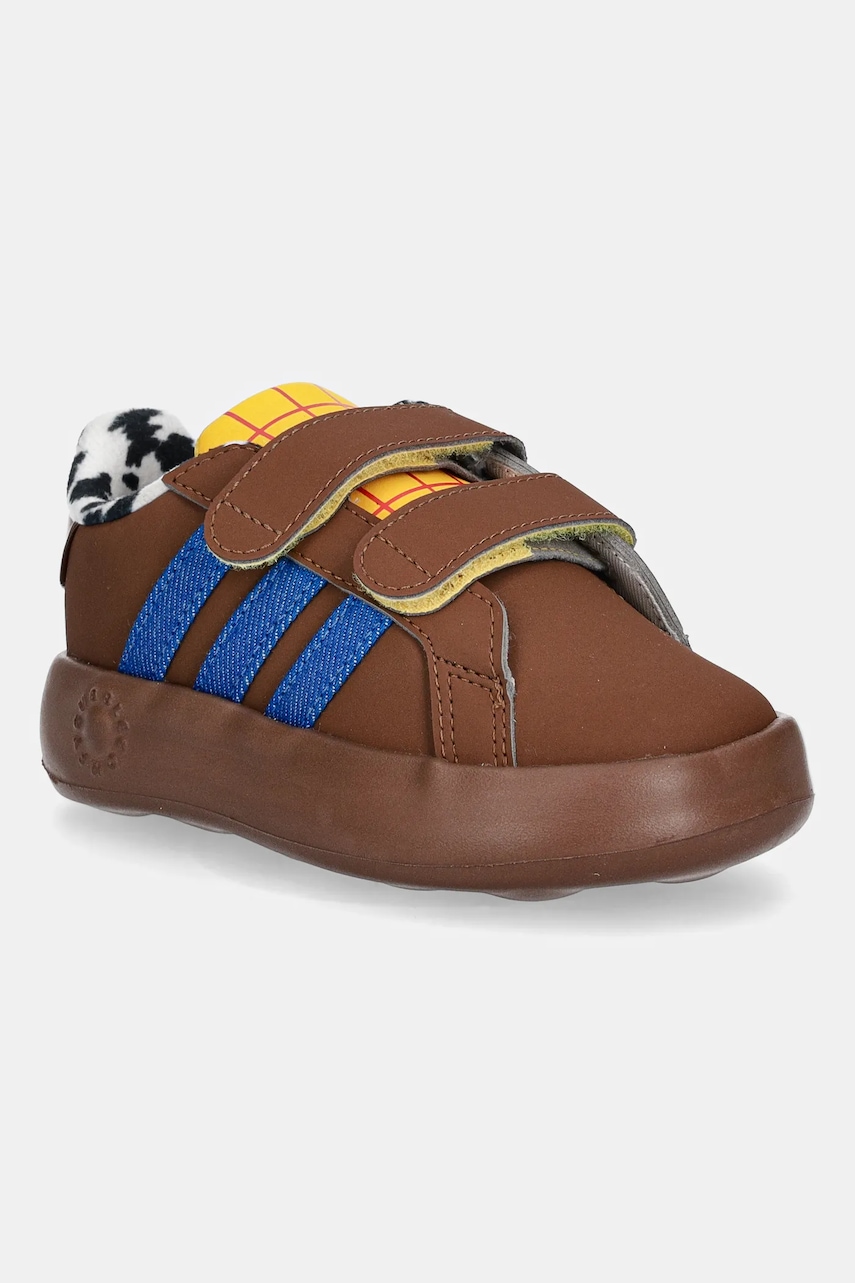 Dětské tenisky adidas GRAND COURT TOYSTORY hnědá barva, JR5629