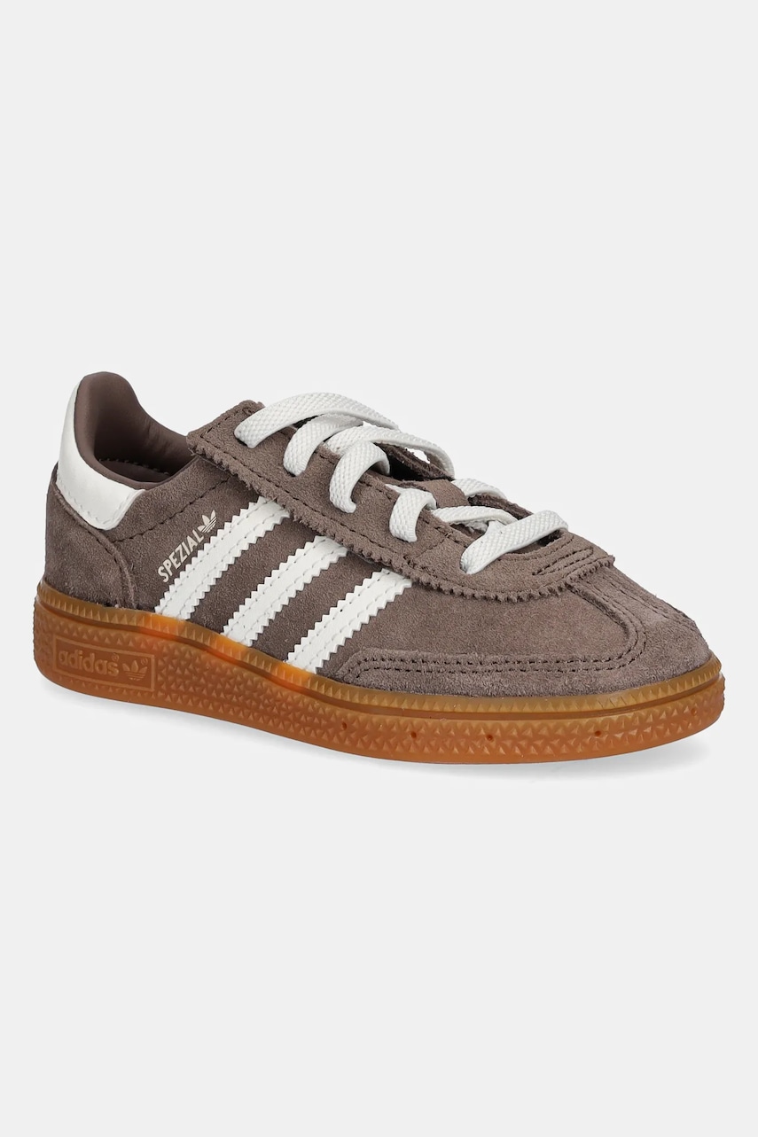 Dětské tenisky adidas Originals HANDBALL SPEZIAL CF EL hnědá barva, KI3944