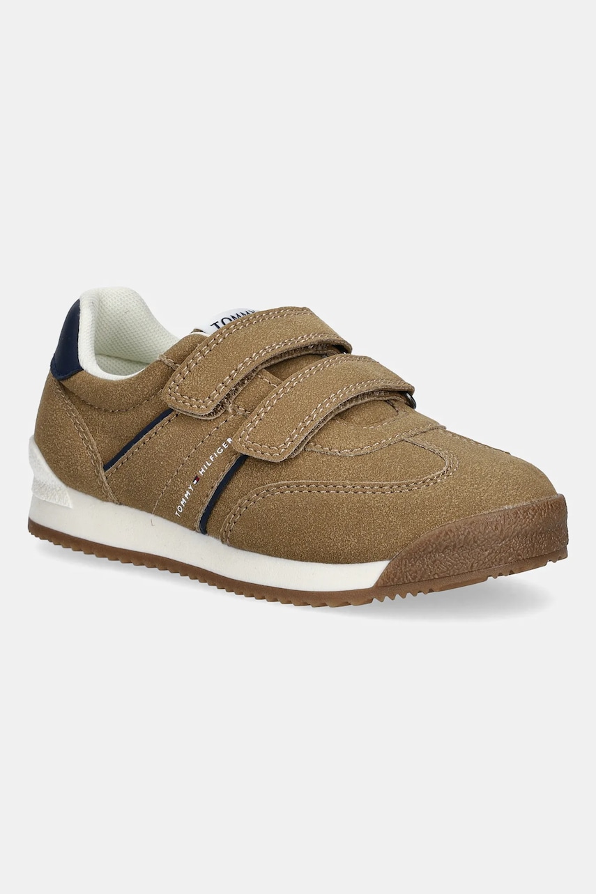 Dětské tenisky Tommy Hilfiger hnědá barva, T1X9-34103