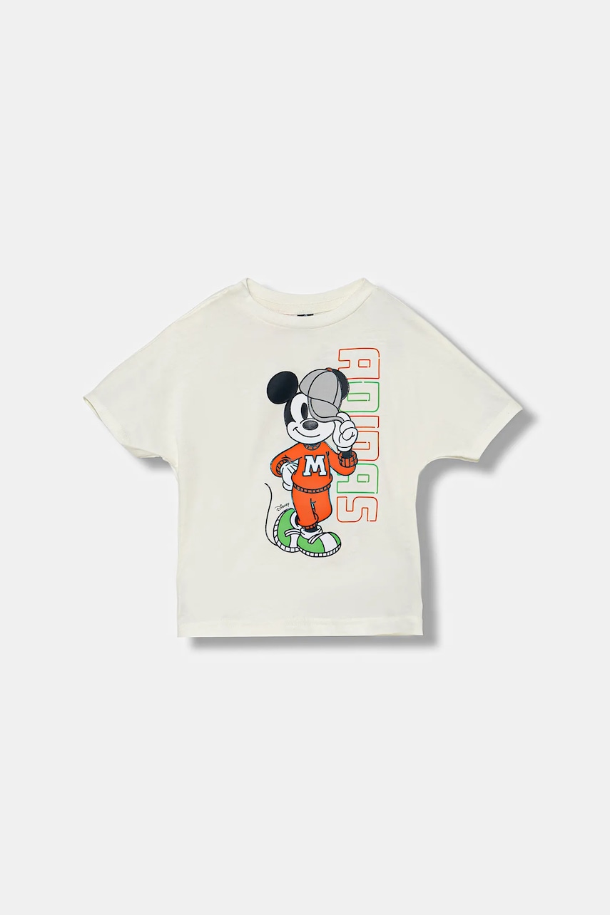 Dětské tričko adidas béžová barva, s potiskem, JL9169