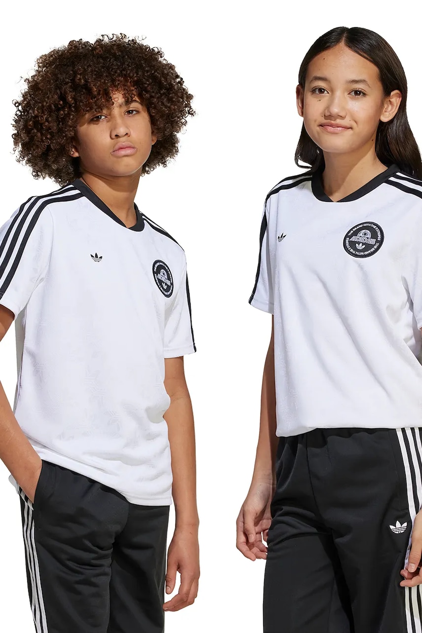 Dětské tričko adidas Originals bílá barva, s aplikací, JV7682