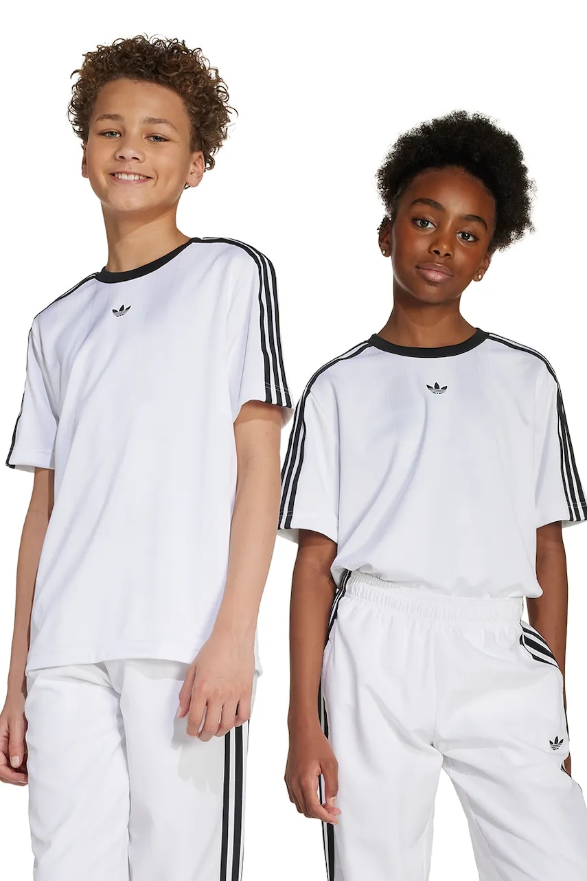 Dětské tričko adidas Originals bílá barva, s aplikací, JV8655