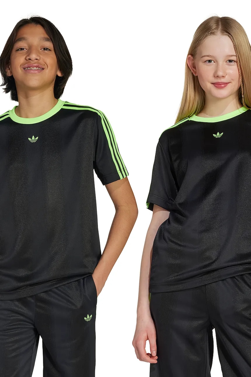 Dětské tričko adidas Originals černá barva, s aplikací, JV7789