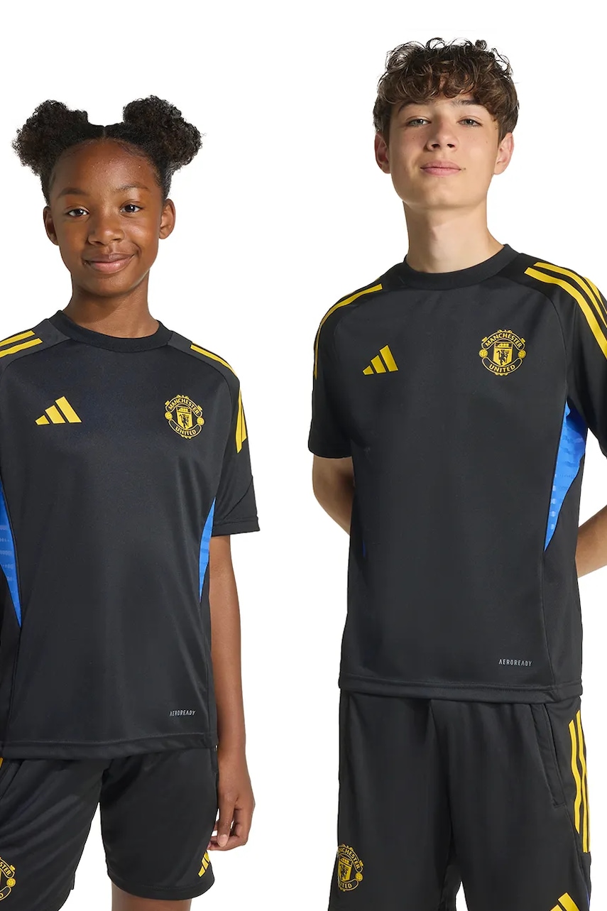 Dětské tričko adidas Performance Manchester United černá barva, s potiskem, JP3137