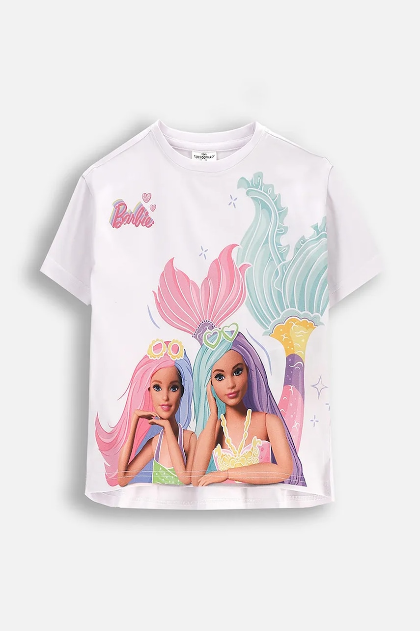 Dětské tričko Coccodrillo bílá barva, LICENCE GIRL