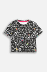 Dětské tričko Coccodrillo černá barva, LICENCE GIRL