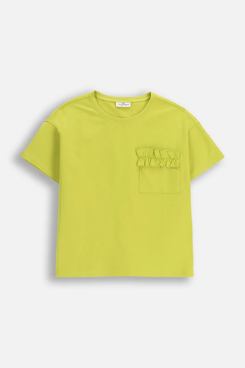 Dětské tričko Coccodrillo zelená barva, CRAFT PUNK GIRL JUNIOR