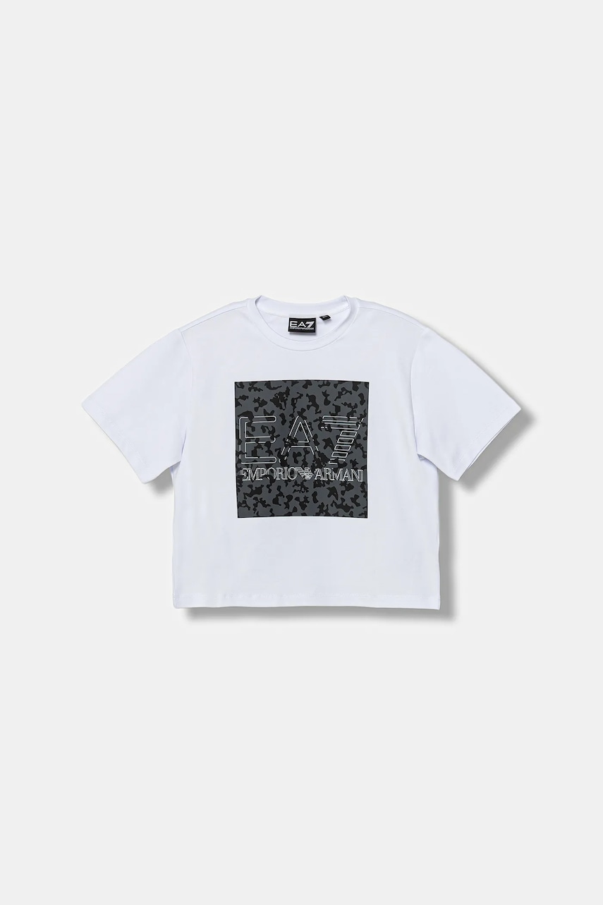 Dětské tričko EA7 Emporio Armani bílá barva, 7G000112 AF14883