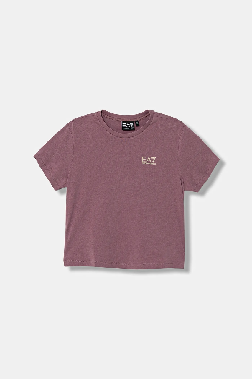 Dětské tričko EA7 Emporio Armani růžová barva, 7G000137 AF10373