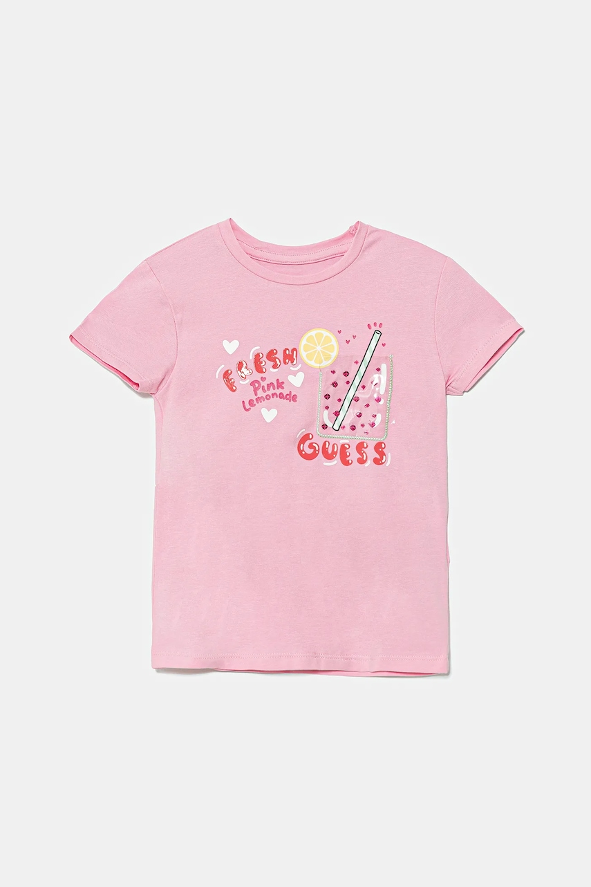 Dětské tričko Guess růžová barva, K5GI17 K6YW4