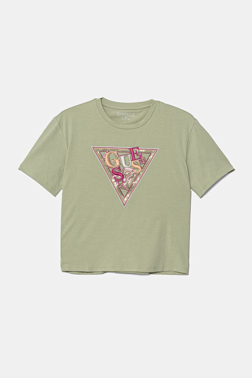 Dětské tričko Guess zelená barva, J5GI04 K6YW4