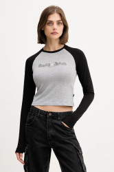 Dětské tričko s dlouhým rukávem Guess Jeans šedá barva, W5YI00 J1314