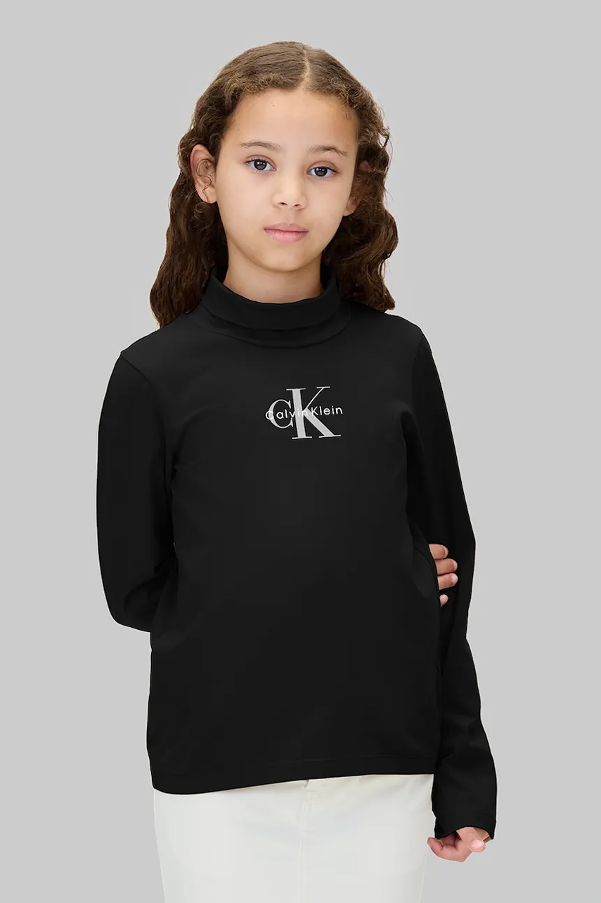 Dětské tričko s dlouhým rukávem s bavlnou Calvin Klein Jeans