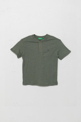 Dětské tričko s příměsí lnu United Colors of Benetton