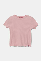 Dětské tričko United Colors of Benetton růžová barva, 3F1AG10HZ