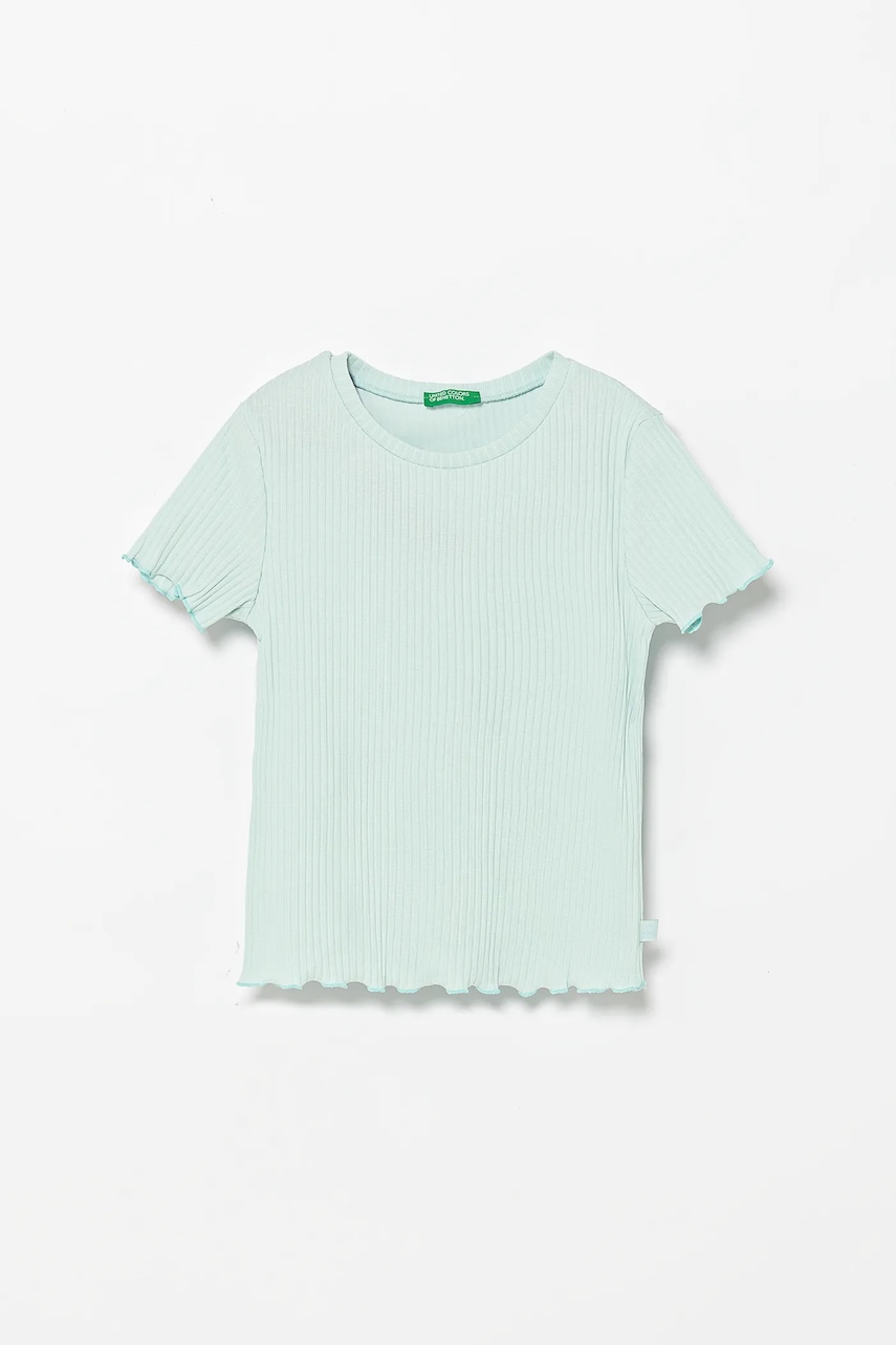 Dětské tričko United Colors of Benetton tyrkysová barva, 3F1AG10HZ