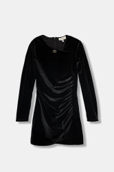 Dětské velurové šaty Twinset černá barva, mini, 252GJ2035