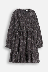 Dětské viskózové šaty Coccodrillo šedá barva, mini, WINTER COSY GRIL JUNIOR