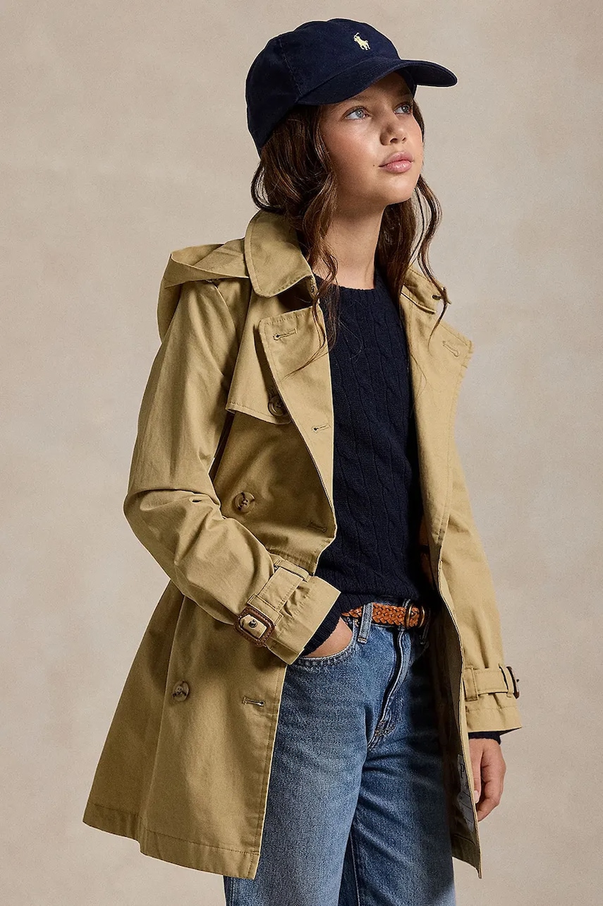 Dětský bavlněný trenčkot Polo Ralph Lauren