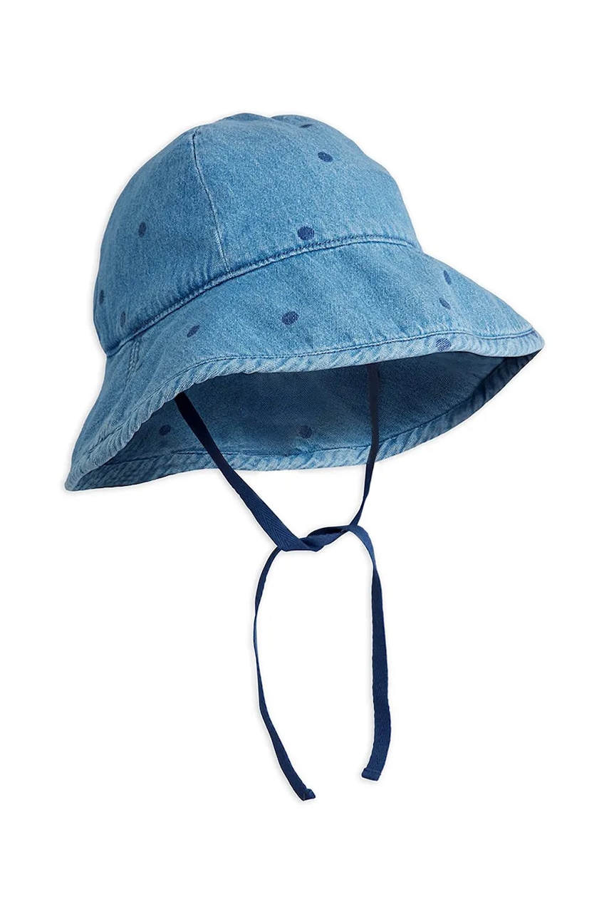 Dětský džínový klobouk Mini Rodini denim dots