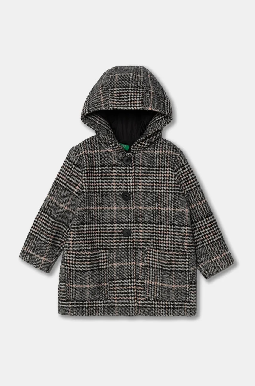 Dětský kabát s příměsí vlny United Colors of Benetton