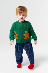 Dětský kardigan s příměsí vlny Bobo Choses Gingerbread