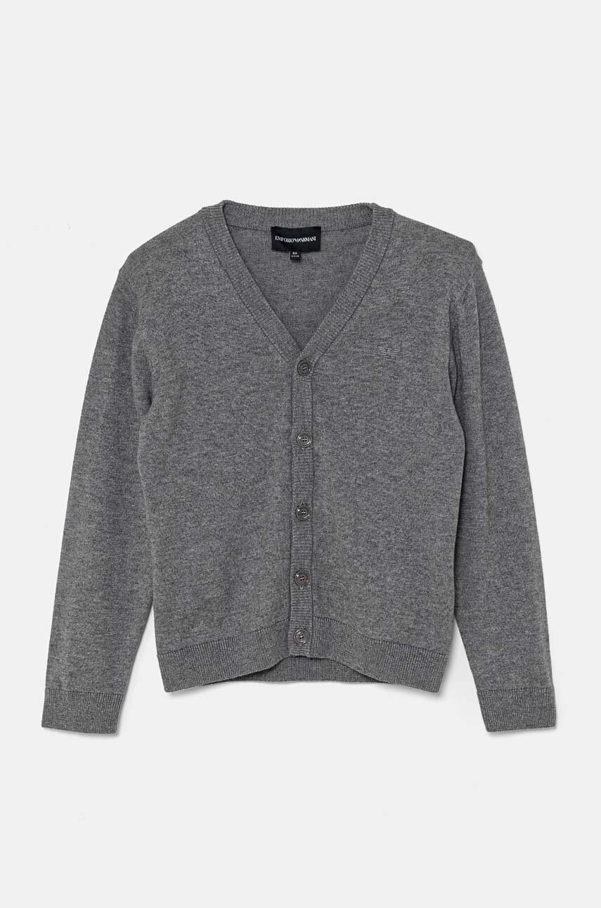 Dětský kardigan s příměsí vlny Emporio Armani