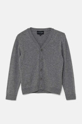 Dětský kardigan s příměsí vlny Emporio Armani