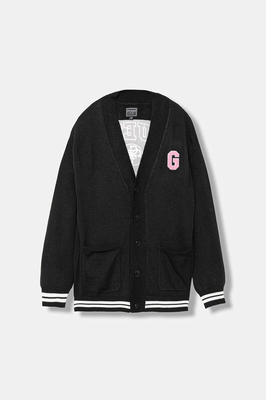 Dětský kardigan s příměsí vlny Guess
