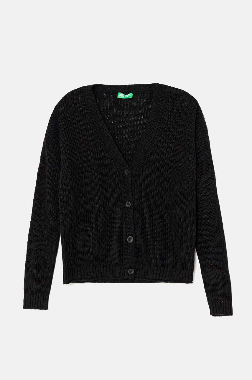 Dětský kardigan s příměsí vlny United Colors of Benetton