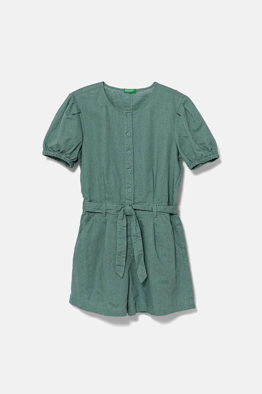 Dětský lněný overal United Colors of Benetton