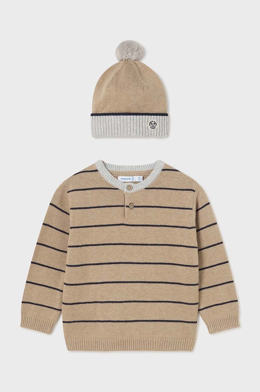 Dětský set - svetr a čepice Mayoral