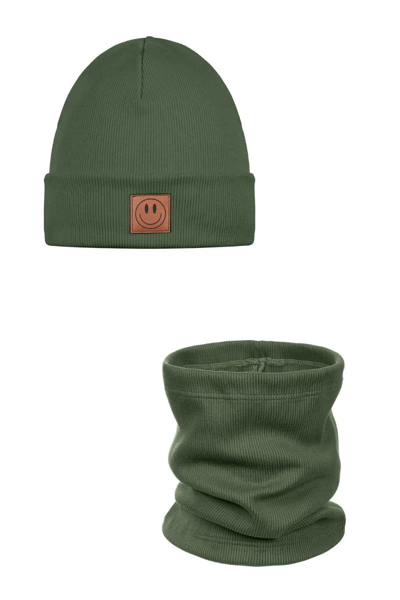 Dětský set čepice a nákrčník SMILE